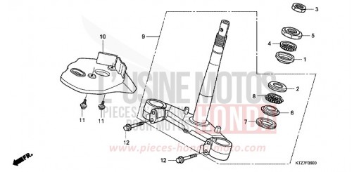 TIGE DE DIRECTION PES125R8 de 2008